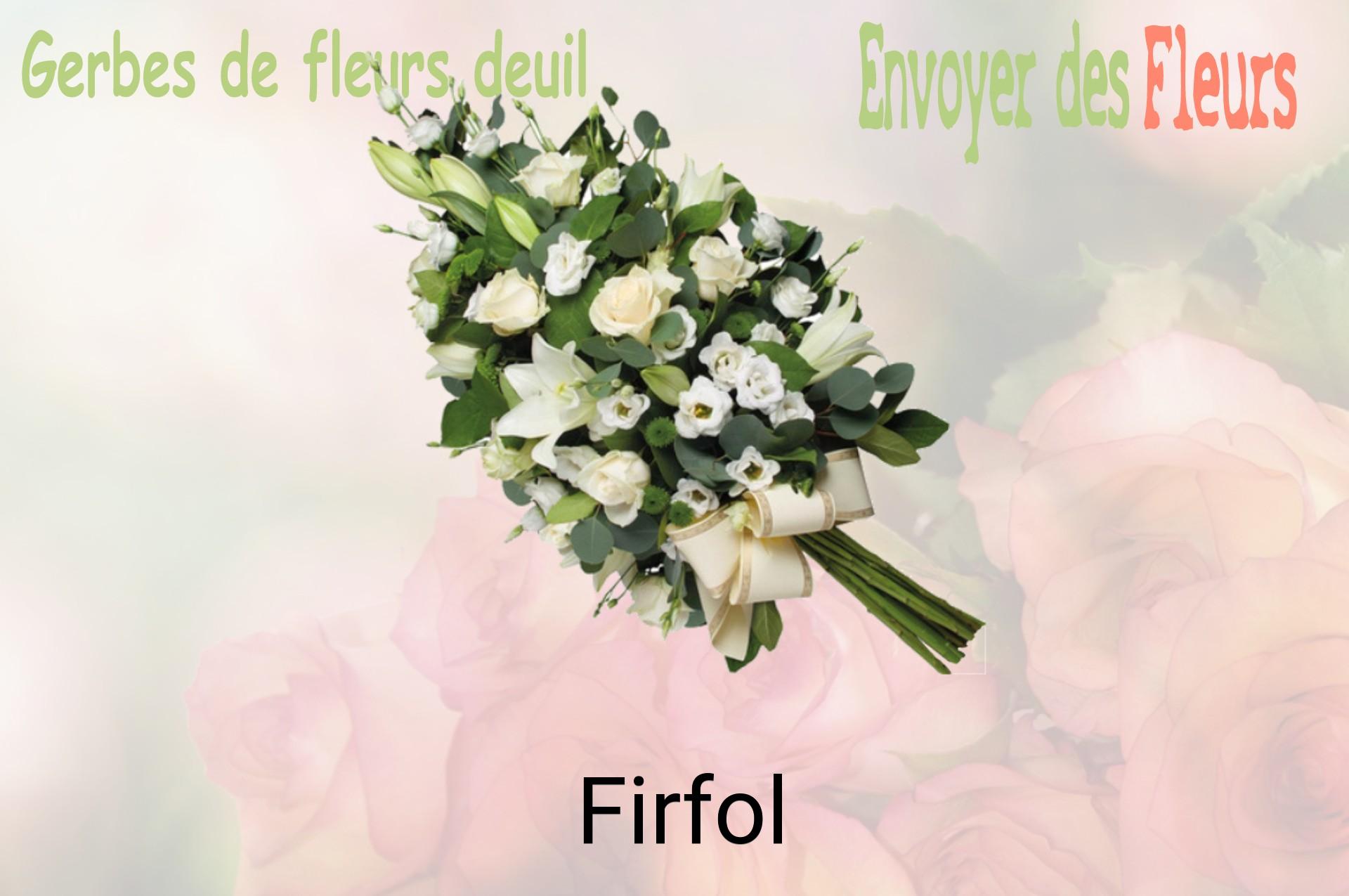 Gerbe de fleurs de deuil livrée à Firfol
